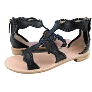 Jack Rogers Black Sandals with Intricate Design.  Great find!